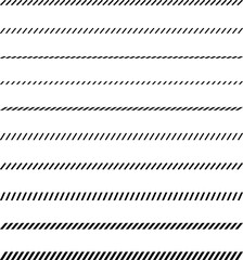 シンプルなスラッシュ・斜めのライン　線　ベクター　白黒