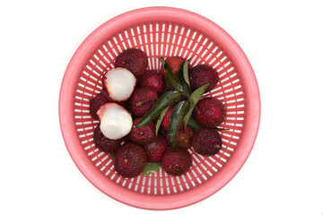 Lychee fruit, large red fruit, delicious to eat