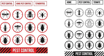 Pest control services vector illustration for home and commercial pest management needs