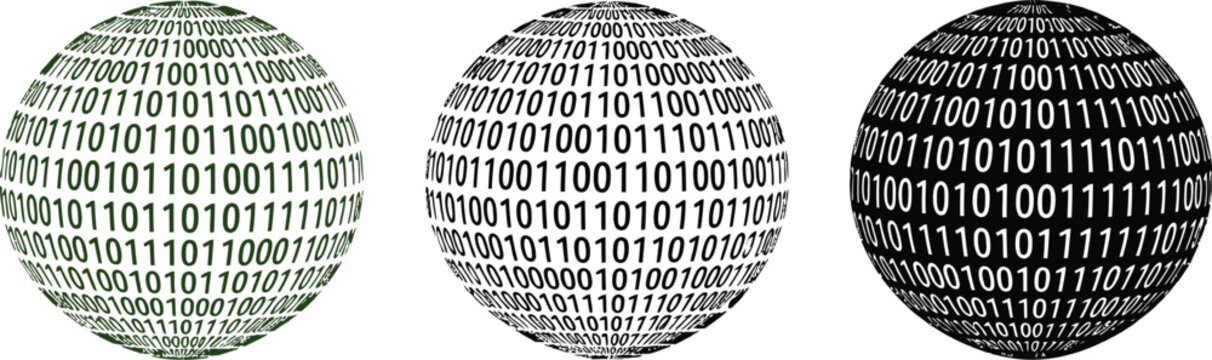 Understanding binary code sphere data visualization for technology and innovation