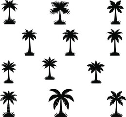 Silhouetted Palm of Trees Collection 