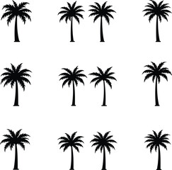 Fototapeta premium Silhouetted Palm of Trees Collection 