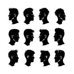 Crew Cut Hair Pack Silhouette