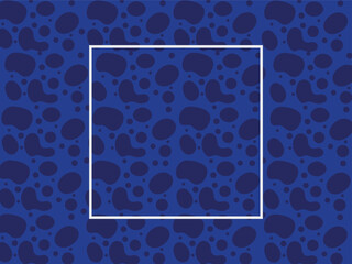 A vibrant, modern abstract pattern featuring dark blue blob shapes scattered on a bright, bold blue background.