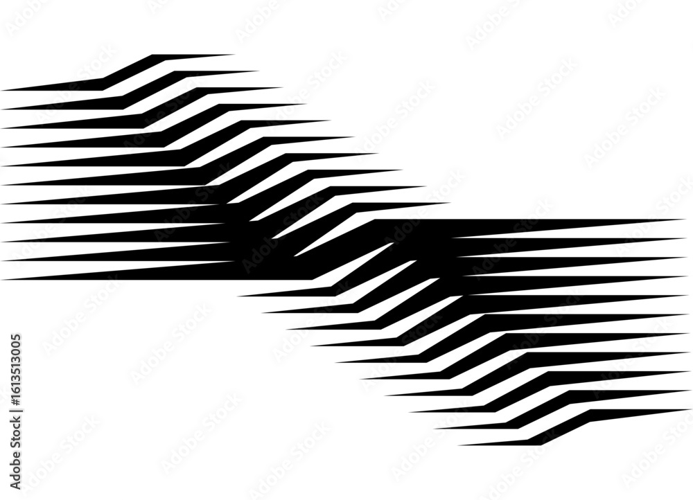 Poster black sports striped pattern on white from lines. dynamic design element. technological vector backg