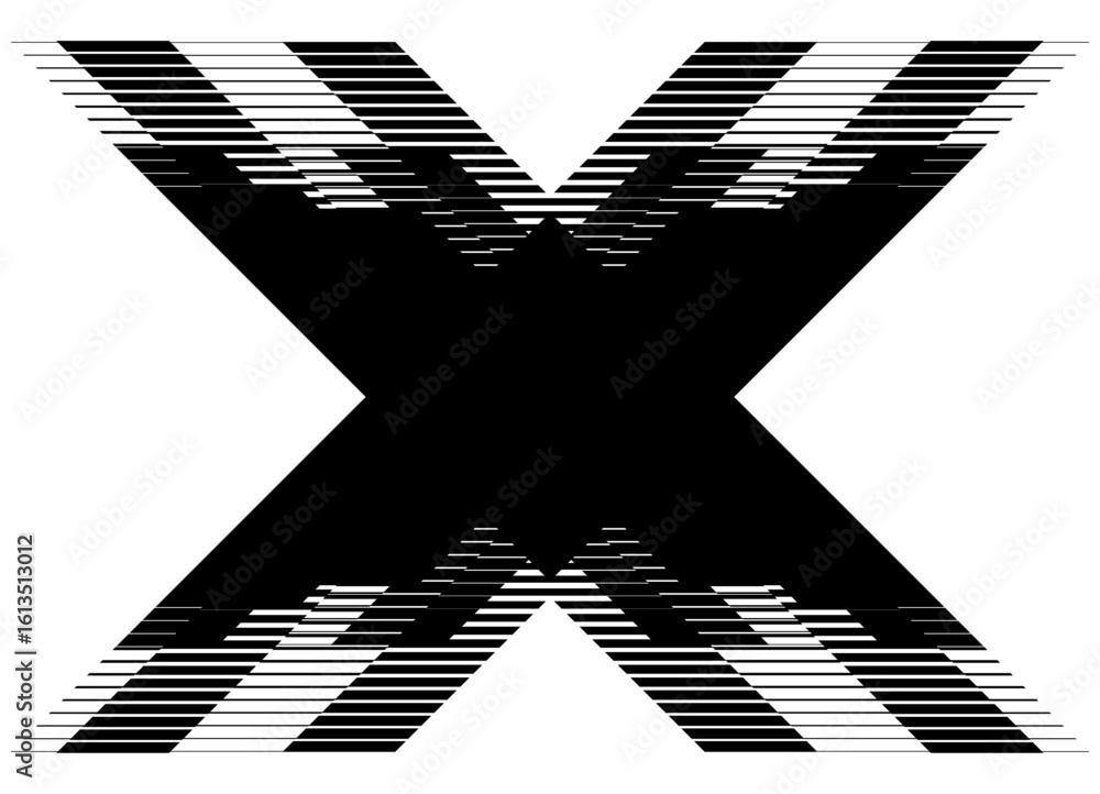 Poster abstract vector pattern of black broken lines on a white background. design element in the shape of 