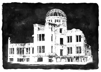 Hiroshima Atomic Bomb Dome in Japan