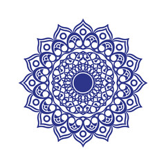 Intricate black mandala icon design with geometric patterns