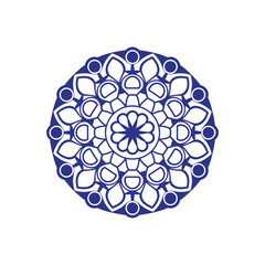Elegant black mandala icon with intricate circular design