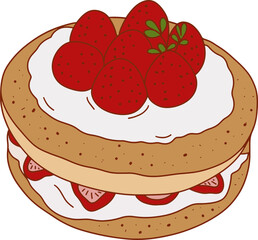 kawaii strawberry dessert