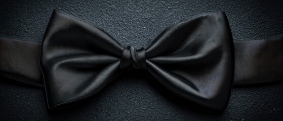 The Elegant Black Bowtie on a Dark Background