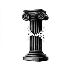 Broken classical column