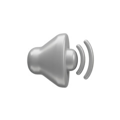3d Icon Representing Transparent Background Volume Sound Speaker Symbol