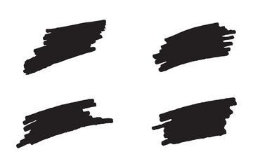 Colorful brush strokes, dirty brush effect, grungy brush stroke set, stroke brush effect set