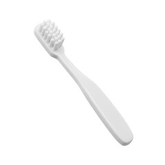 White Toothbrush With Transparent Background Isolated On Plain Surface