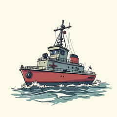 Obraz premium Battle Ship Very Cool Design