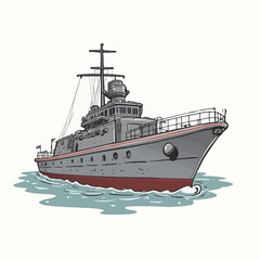 Obraz premium Battle Ship Very Cool Design