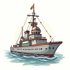 Fototapeta premium Battle Ship Very Cool Design