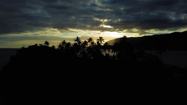 Ilha das cabras in Ilhabela, Brazil. Going around this little island during sunset, taken with my drone.