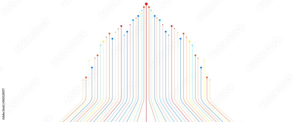 Poster vector abstract tech lines futuristic colorful technology banner design