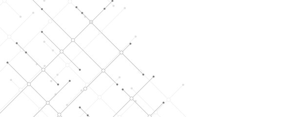 Obraz premium Vector creative idea dots and lines geometric technology background