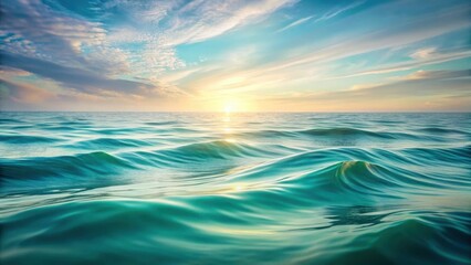 Obraz premium Serene Ocean Waves at Sunset A Tranquil Seascape of Gentle Undulations and Golden Light