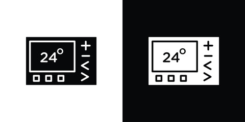 Thermostat icon or logo isolated sign symbol vector illustration Collection