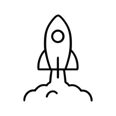 Rocket Launch Icon for Innovation and Space Exploration