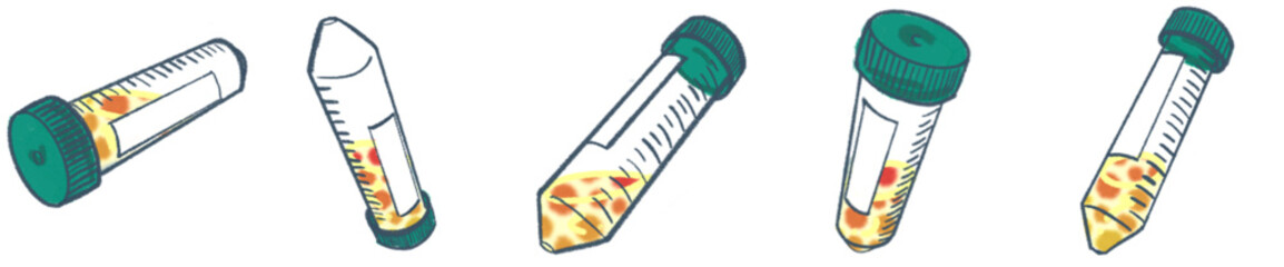 Scientific Centrifuge Tubes in Various Tilted Perspectives – 7 mL Series