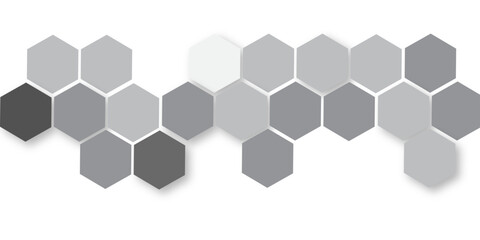 Abstract geometric background with a futuristic hexagonal pattern, ideal for 3D design illustrations and digital technology concepts