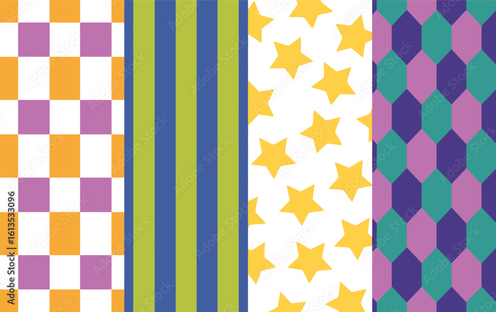 Aufkleber colorful geometric patterns create a playful background