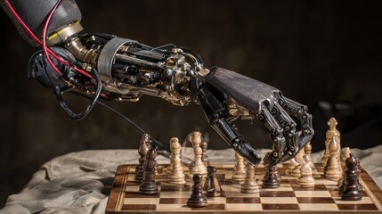 Mechanical arm playing chess