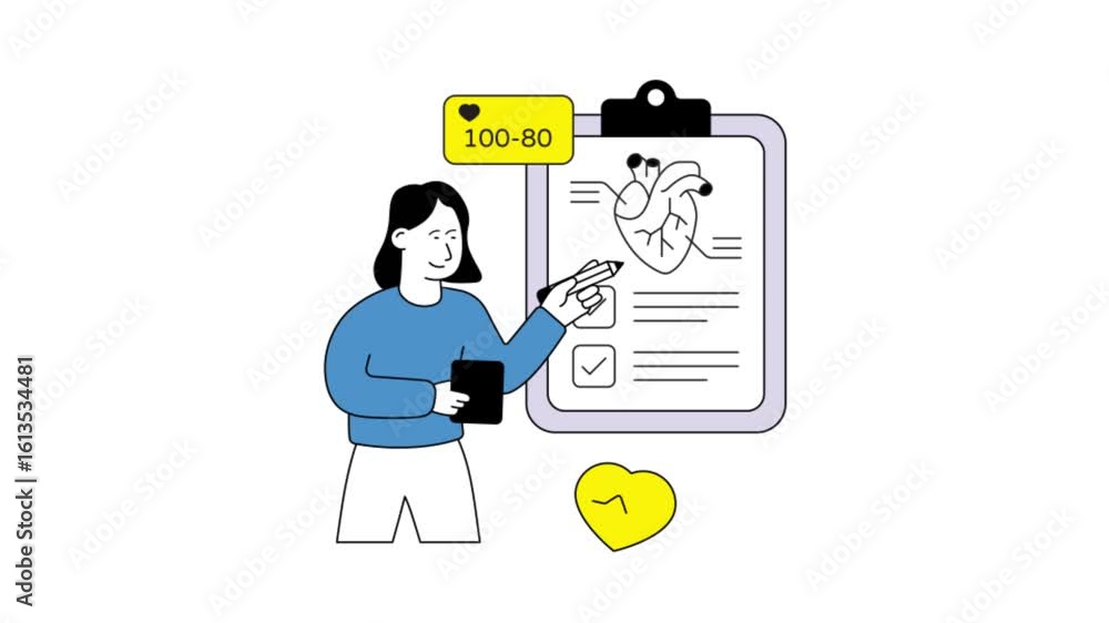 Poster heart report animation mp4 file