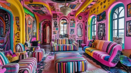 Vibrant interior design