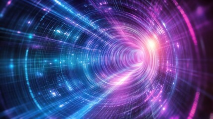 Fototapeta premium Abstract vibrant tunnel design