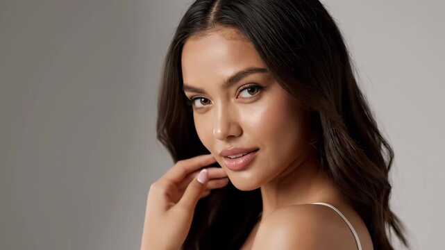 Portrait of a woman in a white dress with soft lighting