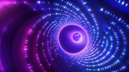 Obraz premium Abstract neon tunnel design