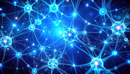 Obraz premium Futuristic Neural Network Visualization