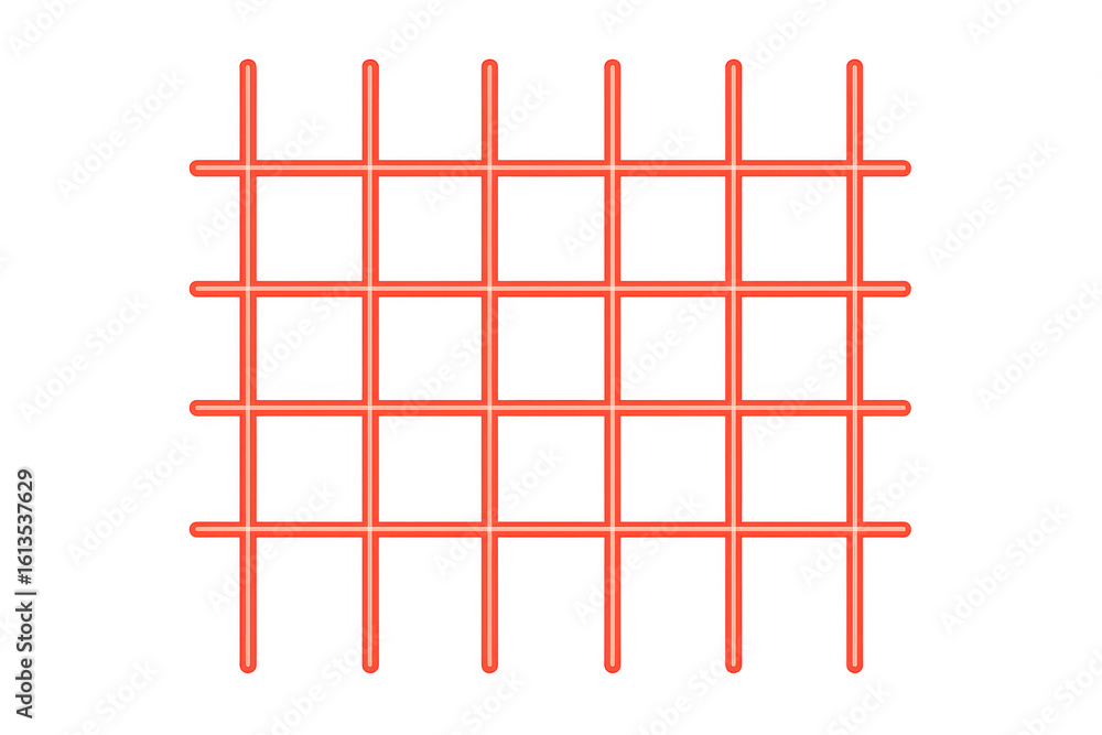 Poster red laser beams forming a square grid pattern, ideal for security or technological concepts, on a tr
