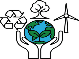 Protecting the Earth A Visual Representation of Sustainability and Environmental Awareness