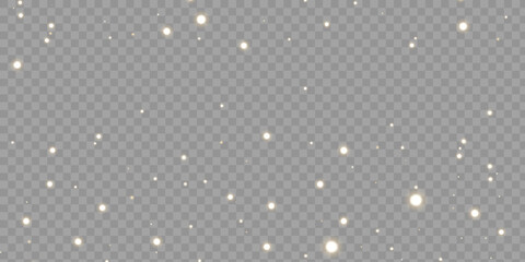 Light effect with lots of shiny highlights shining on transparent background for christmas new year design.
