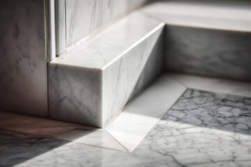 Elegant Marble Interior Corner Detail.