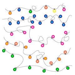 Set of holiday lights decorations