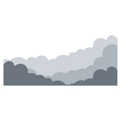 Gradient black cloud pattern with smooth bottom border