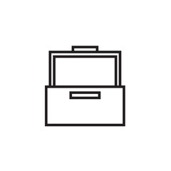 toolbox icon outline editable stroke line drawing eps