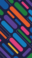 A vibrant abstract background with colorful rounded rectangles