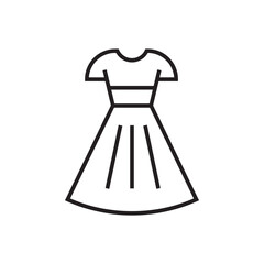 women dress icon outline editable stroke line drawing eps