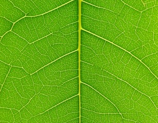 Obraz premium Close-up of vibrant green leaf veins (1)