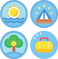 travel icons set