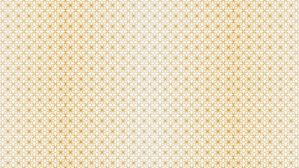 Detailed geometric pattern with repeating floral shapes in gold and white gradient background design